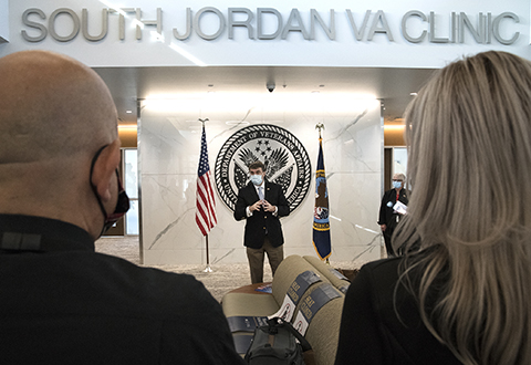U.S. Secretary of Veterans Affairs Robert Wilkie at the VA’s new South Jordan Clinic