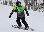 Ryan Garza on a snowboard